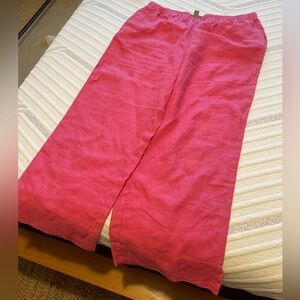 J Jill 100% Linen Casual Pull on Pants